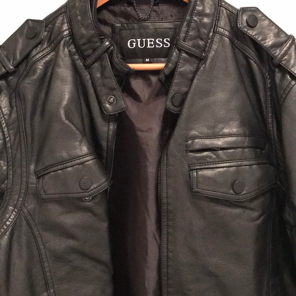 Guess Leather Coat worn once